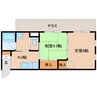 近鉄南大阪線/飛鳥駅 徒歩6分 1階 築26年 2Kの間取り