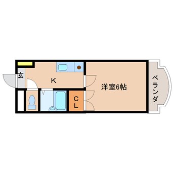 間取図 近鉄大阪線（近畿）/真菅駅 徒歩7分 2階 築33年