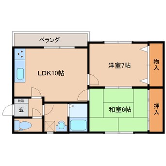 間取図 近鉄大阪線（近畿）/真菅駅 徒歩8分 3階 築30年