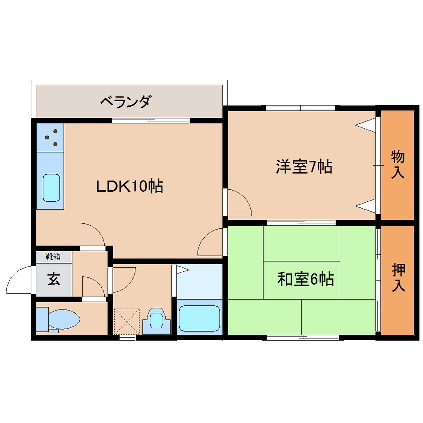 間取図 近鉄大阪線（近畿）/真菅駅 徒歩8分 3階 築30年