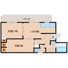 近鉄橿原線/田原本駅 徒歩16分 2階 築20年 2LDKの間取り