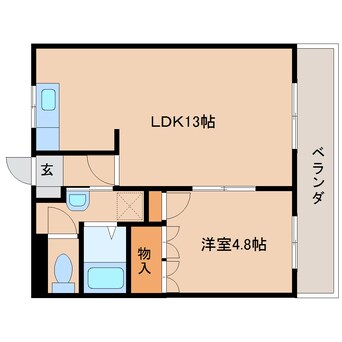間取図 近鉄大阪線（近畿）/大和八木駅 徒歩15分 2階 築19年