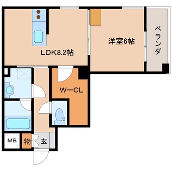 間取図 近鉄大阪線（近畿）/大和八木駅 徒歩5分 2階 築18年