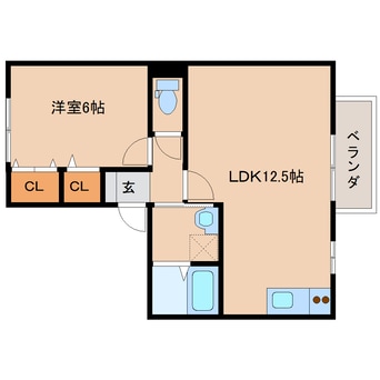 間取図 近鉄橿原線/畝傍御陵前駅 徒歩6分 2階 築19年