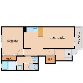 間取図 近鉄南大阪線/壺阪山駅 徒歩7分 1階 築18年