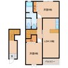 近鉄南大阪線/壺阪山駅 徒歩7分 2階 築19年 2LDKの間取り