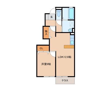 間取図 近鉄南大阪線/壺阪山駅 徒歩7分 1階 築19年