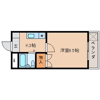 間取図 近鉄大阪線（近畿）/真菅駅 徒歩6分 3階 築32年