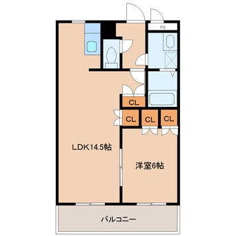 間取図 近鉄南大阪線/下市口駅 徒歩9分 2階 築18年