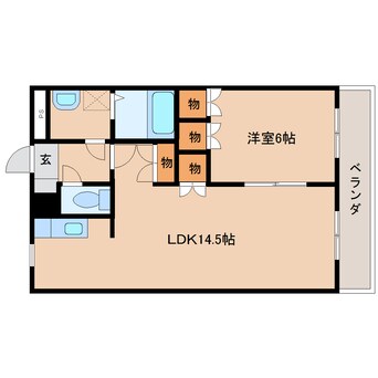 間取図 近鉄南大阪線/下市口駅 徒歩9分 2階 築18年