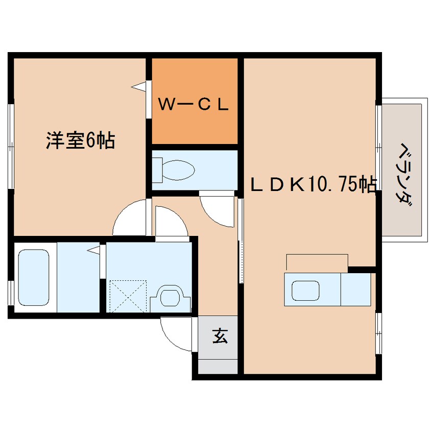 間取図 近鉄南大阪線/岡寺駅 徒歩4分 2階 築17年