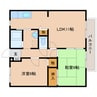 近鉄橿原線/田原本駅 徒歩15分 2階 築29年 2LDKの間取り