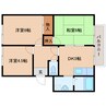 近鉄橿原線/田原本駅 徒歩8分 2階 築25年 3DKの間取り