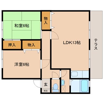 間取図 近鉄大阪線（近畿）/真菅駅 徒歩10分 1階 築30年