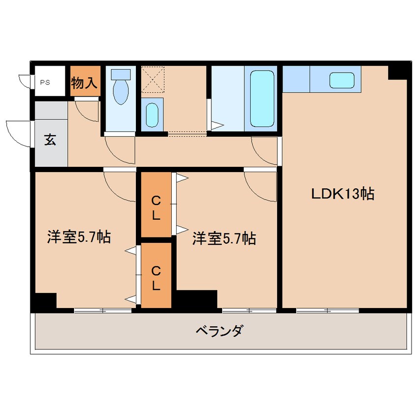 間取図 近鉄南大阪線/坊城駅 徒歩11分 3階 築17年