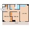 近鉄南大阪線/坊城駅 徒歩11分 3階 築18年 2LDKの間取り