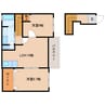 近鉄橿原線/八木西口駅 徒歩19分 2階 築18年 2LDKの間取り