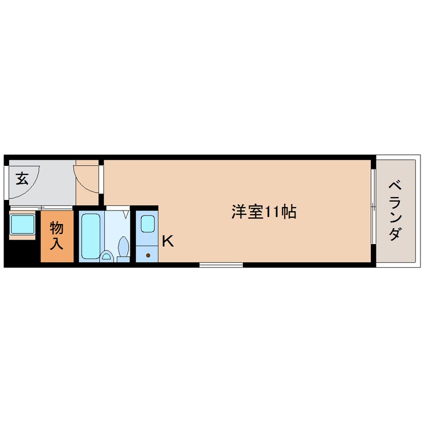 間取図 近鉄大阪線（近畿）/大和八木駅 徒歩10分 2階 築36年