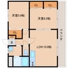 近鉄橿原線/田原本駅 徒歩15分 2階 築18年 2LDKの間取り