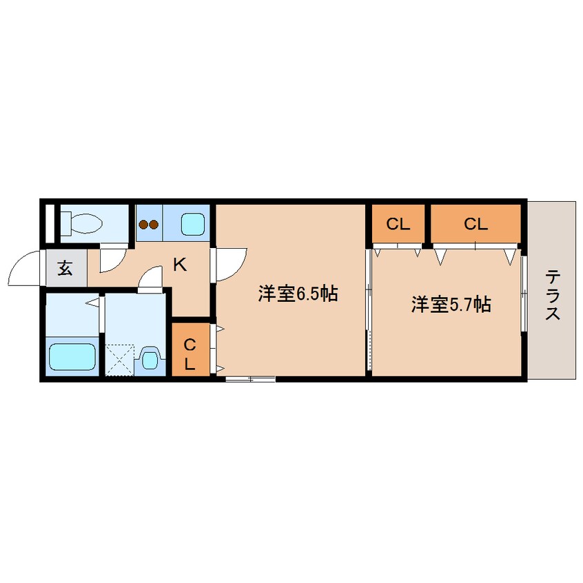 間取図 近鉄橿原線/橿原神宮前駅 徒歩3分 1階 築17年