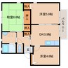 近鉄橿原線/笠縫駅 徒歩10分 2階 築26年 3DKの間取り