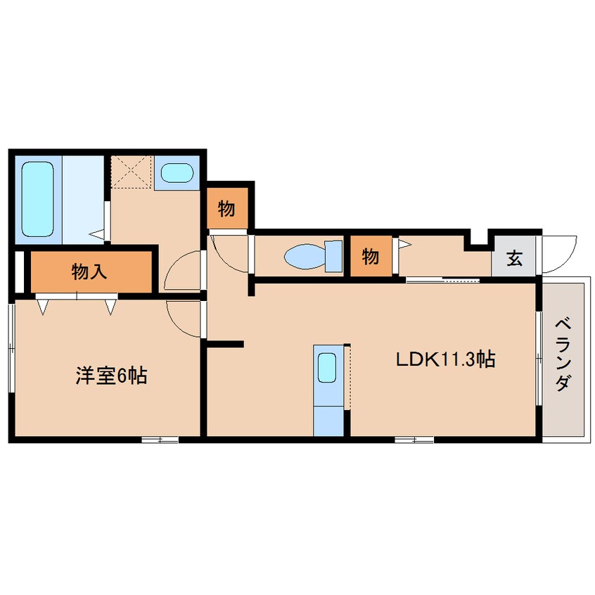 間取図 近鉄南大阪線/岡寺駅 徒歩3分 1階 築18年