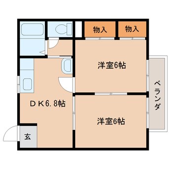 間取図 近鉄橿原線/八木西口駅 徒歩15分 2階 築30年