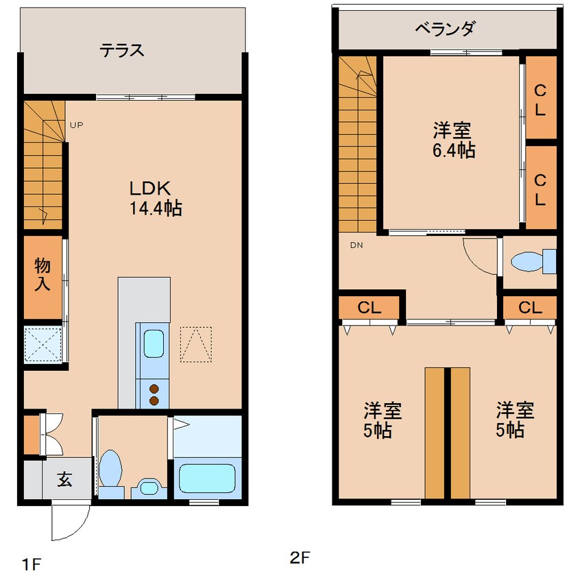 間取図 近鉄橿原線/田原本駅 徒歩14分 1階 築16年