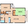 近鉄橿原線/田原本駅 徒歩12分 2階 築21年 2LDKの間取り