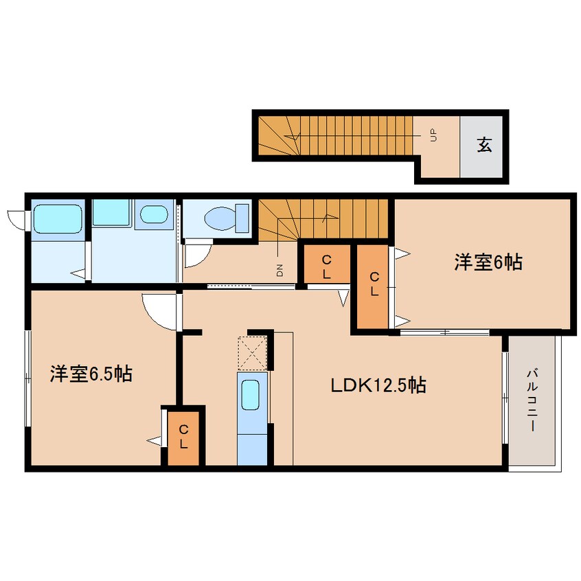 間取図 近鉄橿原線/新ノ口駅 徒歩5分 2階 築17年