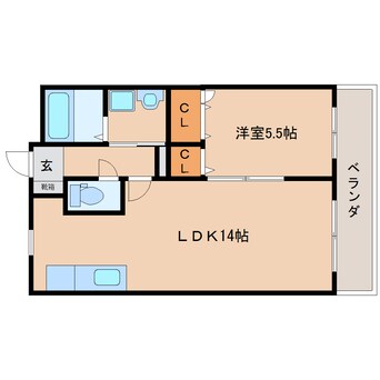 間取図 近鉄橿原線/八木西口駅 徒歩3分 1階 築16年