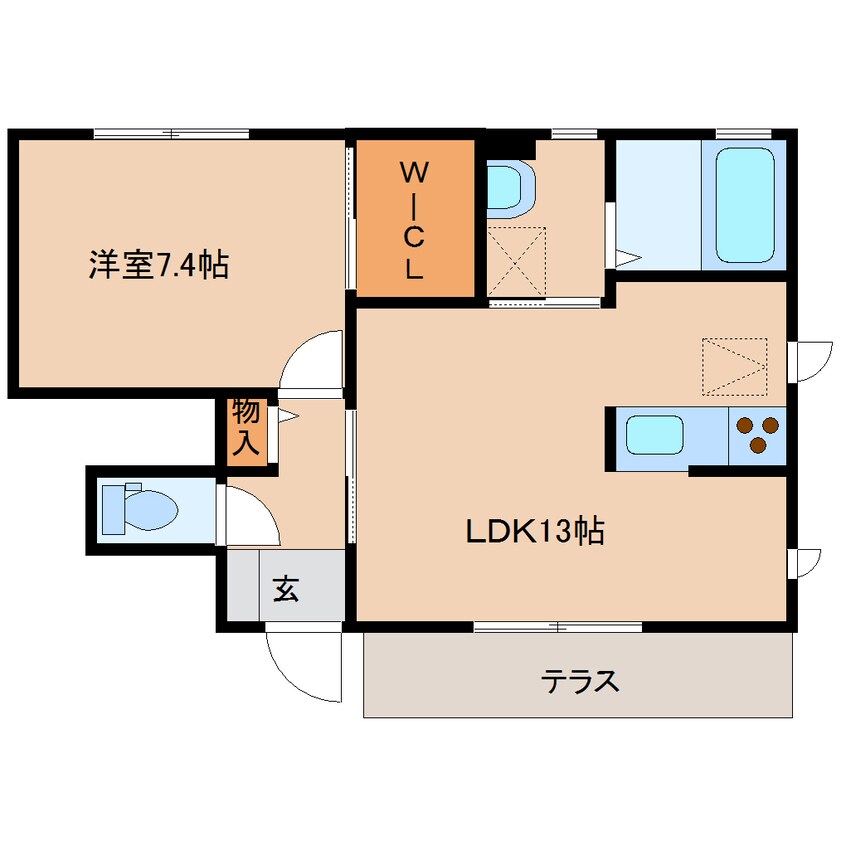 間取図 近鉄大阪線（近畿）/真菅駅 徒歩11分 1階 築15年