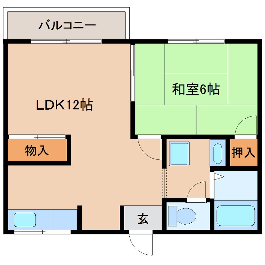 間取図 近鉄南大阪線/橿原神宮前駅 徒歩5分 2階 築35年