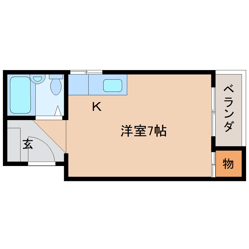 間取図 近鉄橿原線/新ノ口駅 徒歩3分 3階 築34年