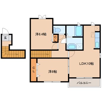 間取図 近鉄橿原線/橿原神宮前駅 徒歩12分 2階 築15年