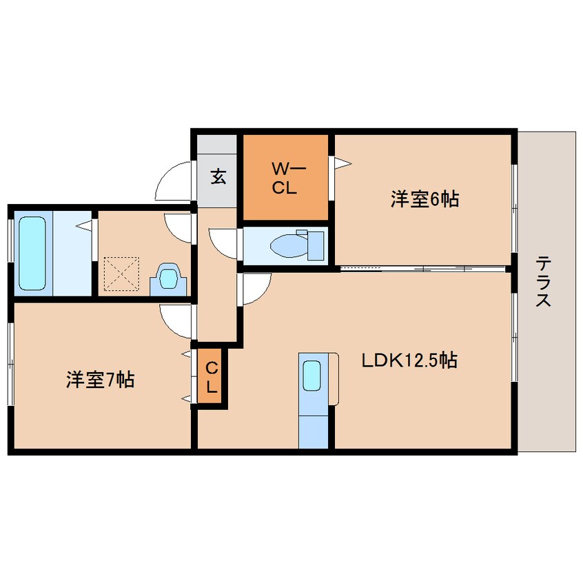 間取図 近鉄橿原線/田原本駅 徒歩6分 1階 築15年