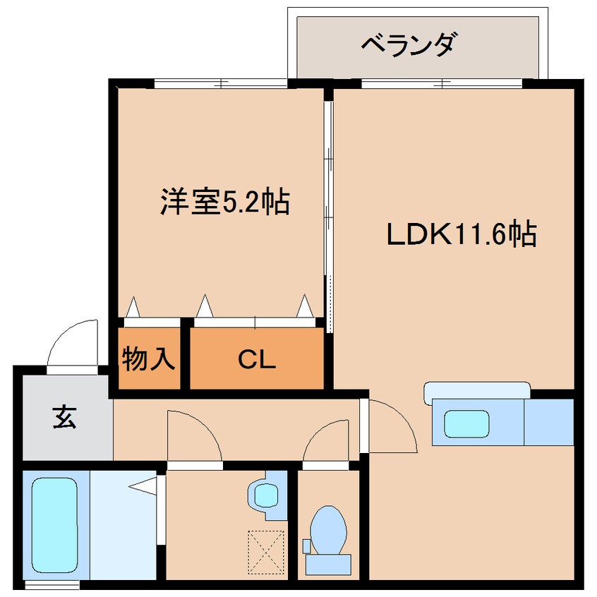 間取図 近鉄大阪線（近畿）/真菅駅 徒歩4分 1階 築15年