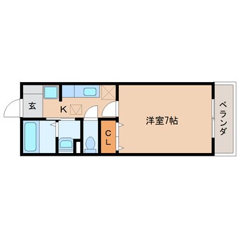 間取図 近鉄大阪線（近畿）/耳成駅 徒歩8分 1階 築16年