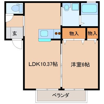 間取図 近鉄大阪線（近畿）/大和八木駅 徒歩15分 2階 築15年