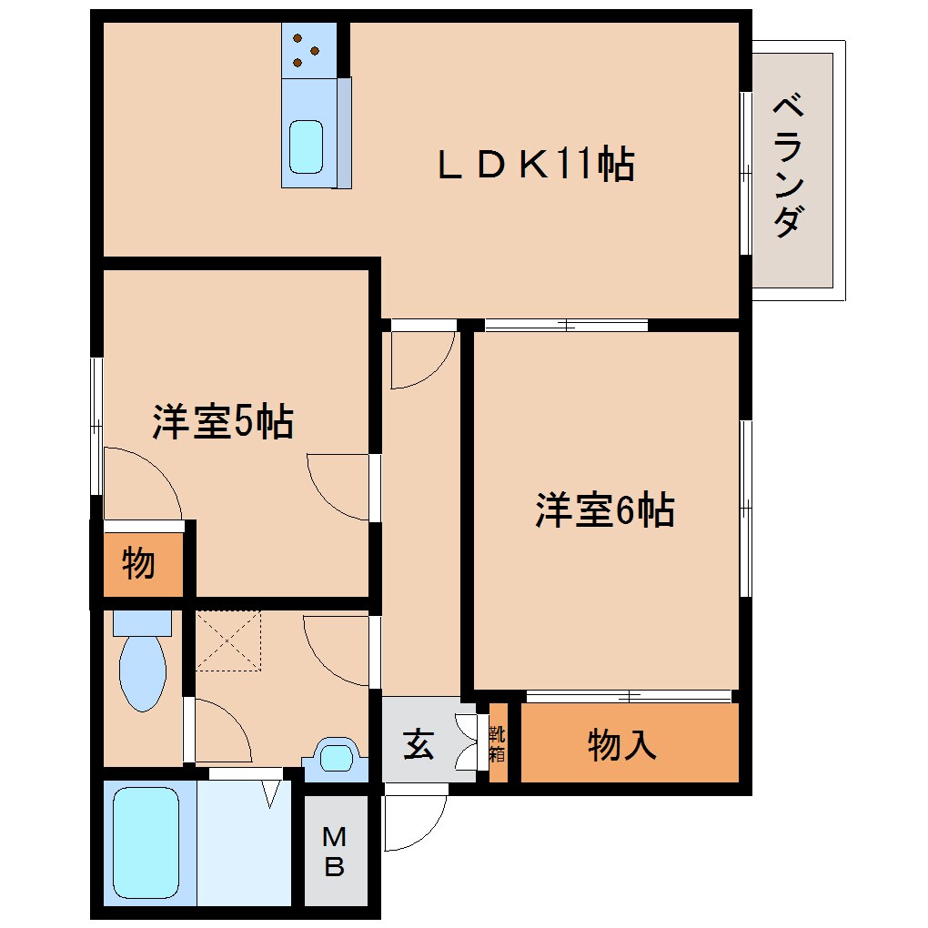 間取り図 近鉄大阪線（近畿）/大和八木駅 徒歩15分 2階 築31年