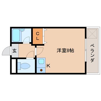 間取図 近鉄橿原線/八木西口駅 徒歩10分 3階 築30年