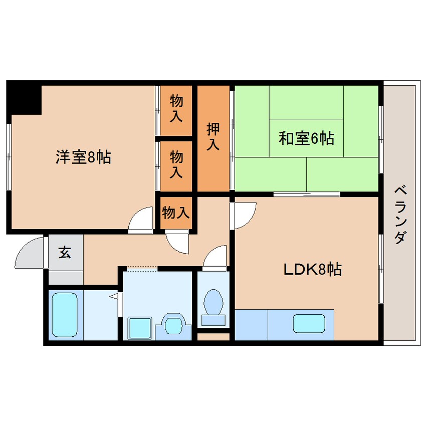 間取図 近鉄南大阪線/橿原神宮前駅 徒歩2分 3階 築32年