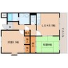 近鉄南大阪線/橿原神宮前駅 徒歩2分 6階 築33年 2LDKの間取り