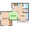 近鉄大阪線（近畿）/大和八木駅 徒歩5分 2階 築36年 2DKの間取り