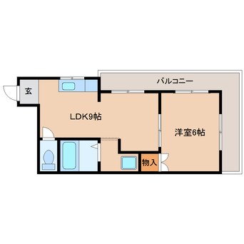 間取図 近鉄南大阪線/橿原神宮前駅 徒歩2分 3階 築35年