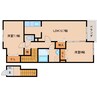 近鉄南大阪線/坊城駅 徒歩17分 2階 築15年 2LDKの間取り