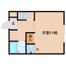 近鉄南大阪線/橿原神宮西口駅 徒歩6分 2階 築29年 1Rの間取り