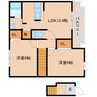近鉄南大阪線/岡寺駅 徒歩12分 2階 築19年 2LDKの間取り