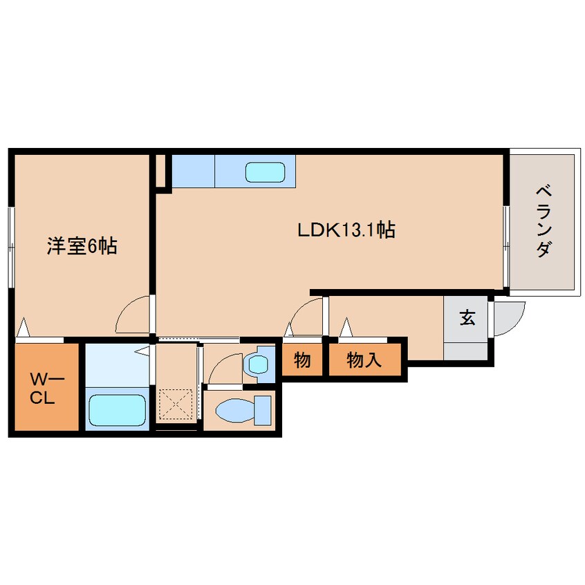 間取図 近鉄南大阪線/下市口駅 徒歩13分 1階 築13年