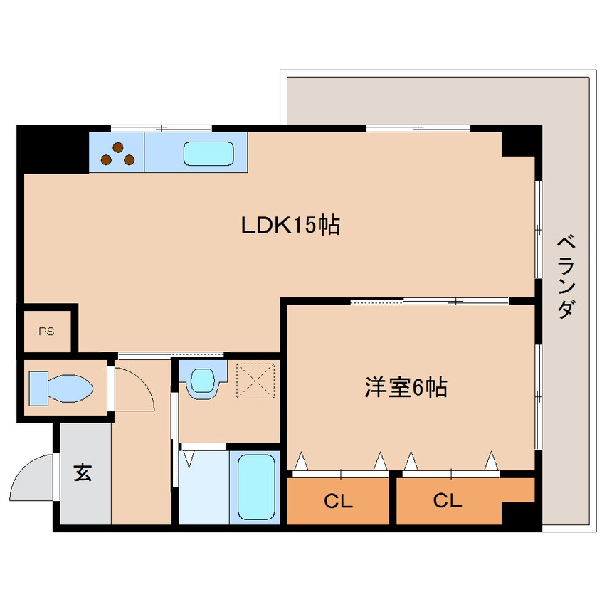 間取図 近鉄橿原線/畝傍御陵前駅 徒歩2分 4階 築33年